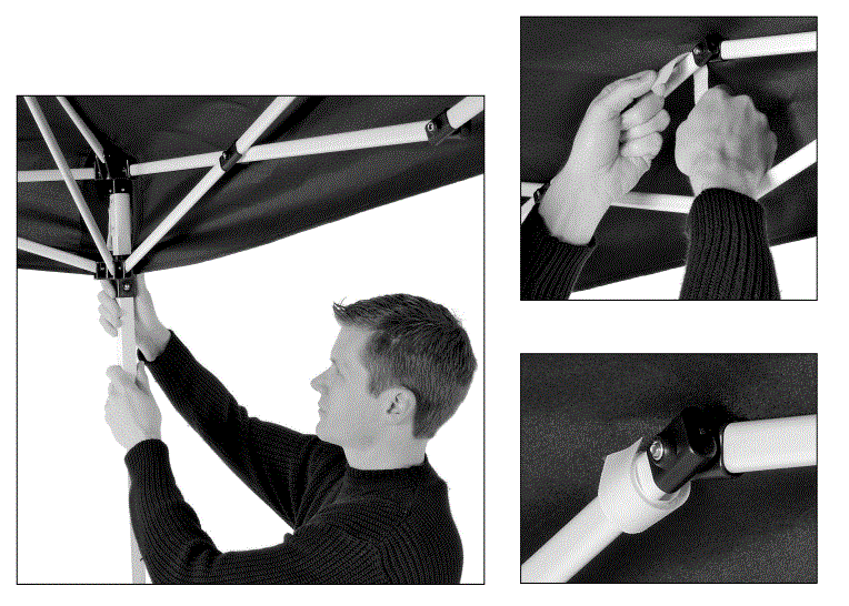 GLOBAL INDUSTRIAL 602190WH Portable Pop Up Canopy 5