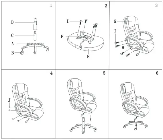 OFFICE CHAIR-ASSEMBLING INSTRUCTION