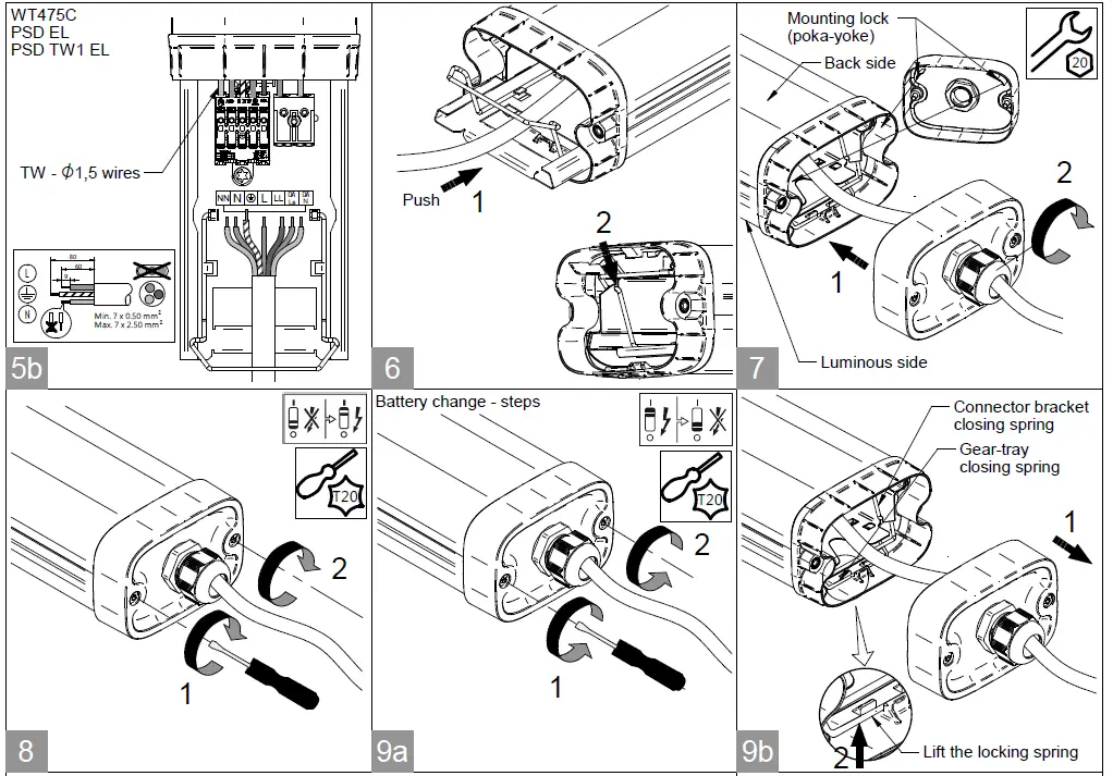 PHILIPS WT475C LED Waterproof Batten Pacific 8