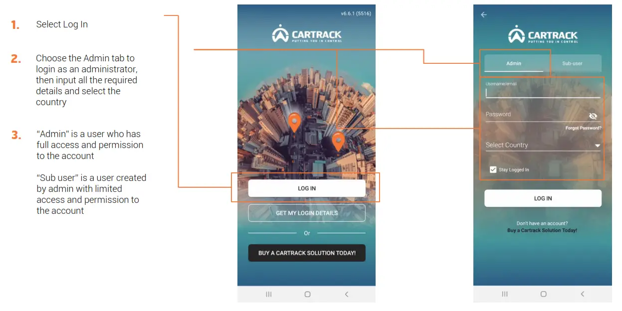 CARTRACK GPS Vehicle and Fleet Mobile Application - ADMINISTRATOR