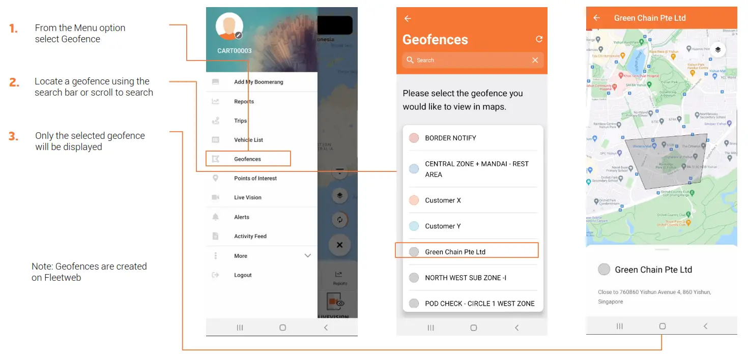 CARTRACK GPS Vehicle and Fleet Mobile Application - Geofence