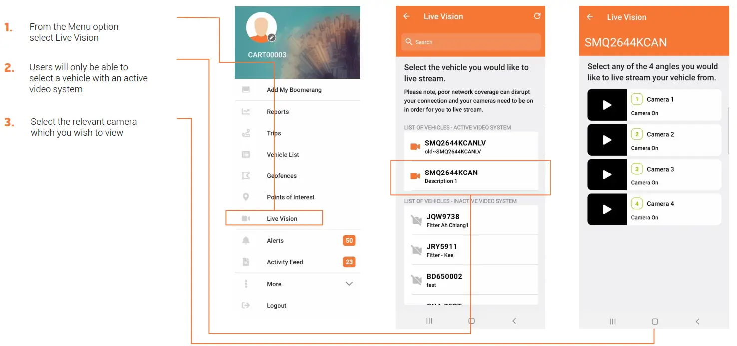CARTRACK GPS Vehicle and Fleet Mobile Application - Live Vision