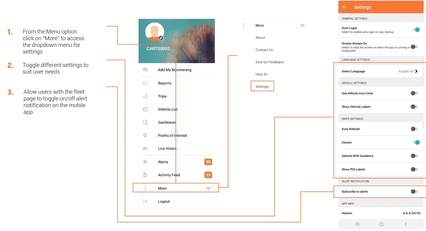 CARTRACK GPS Vehicle and Fleet Mobile Application - toggle