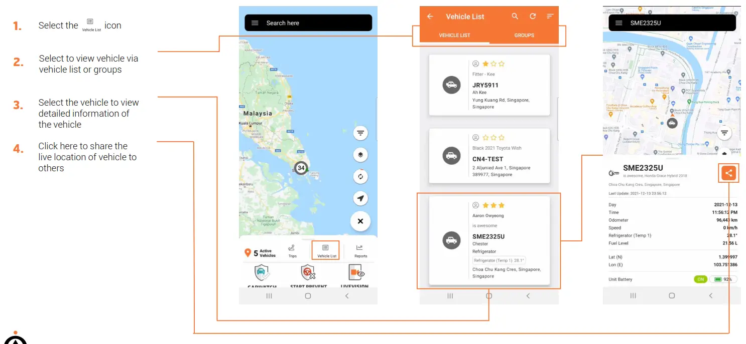 CARTRACK GPS Vehicle and Fleet Mobile Application - vehicle