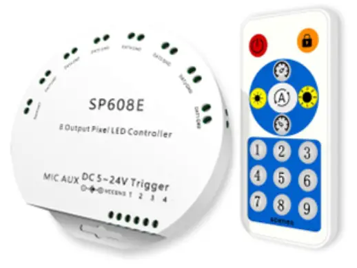 LEDLIGHTINGHUT SP608E Bluetooth &amp RF Remote Pixel LED Controller