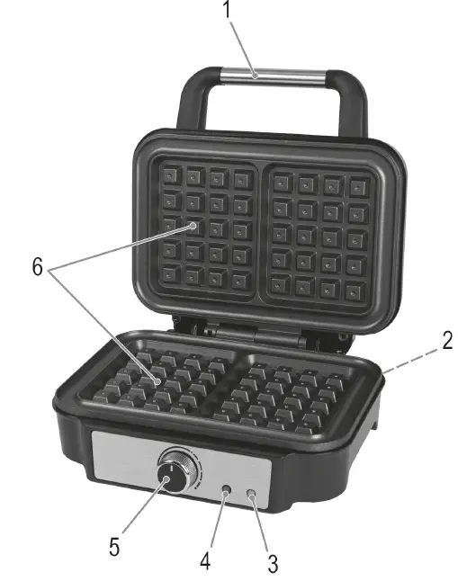 PROFI COOK PC-WA 1240 Food Processor Waffle Maker-1