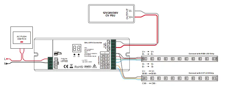 SUNRICHER Multi-addresses PRO DALI DT8 LED Controller User 15