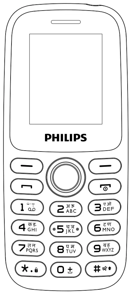 PHILIPS CTE102ABLK Xenium Mobile Phone
