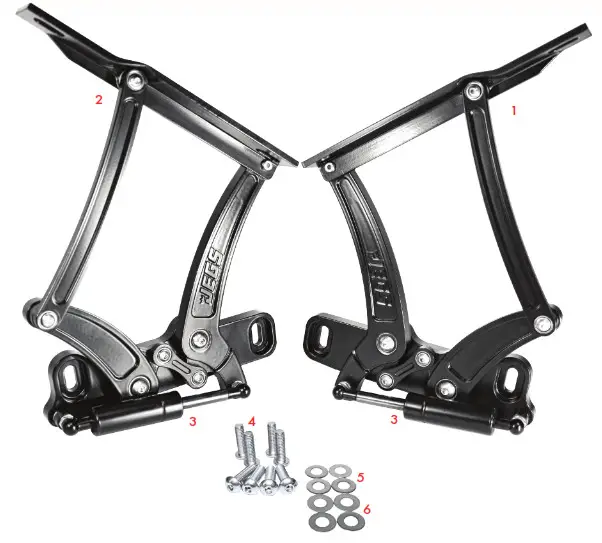 JEGS 95525 Billet Hood Hinge - 1