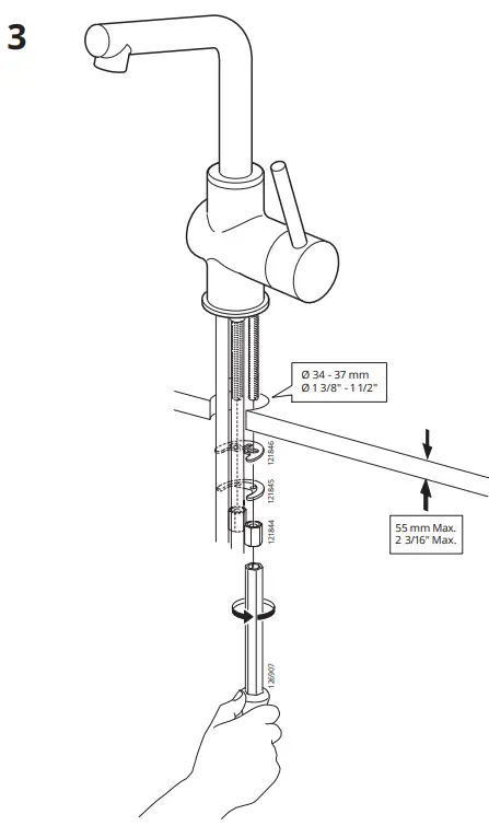 IKEA LUNDSKÄR Wash-basin mixer tap with strainer-fig5