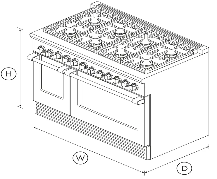 FISHER PAYKEL RGV2-488-L_N 48 inch LPG 8 Burners Gas Range-fig2