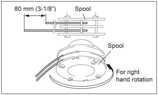 FIG 30 Replacing the nylon cord