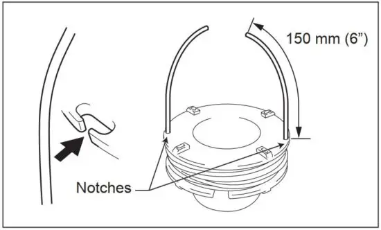 FIG 31 Replacing the nylon cord