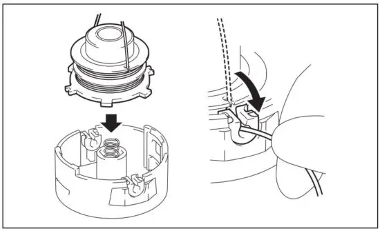 FIG 32 Replacing the nylon cord