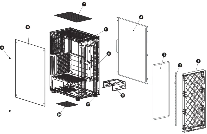 AZZA Spectra ATX Mid-Tower Case - 1