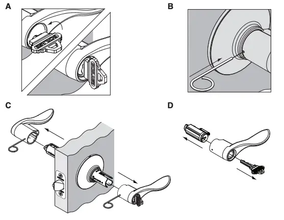 Install outside lever a