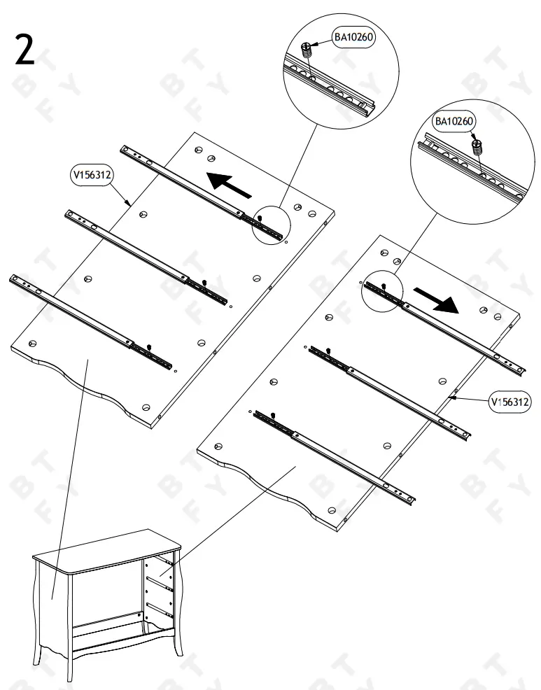VonHaus 4000004 Grey 3 Drawer Narrow Chest of Drawers - fig 4