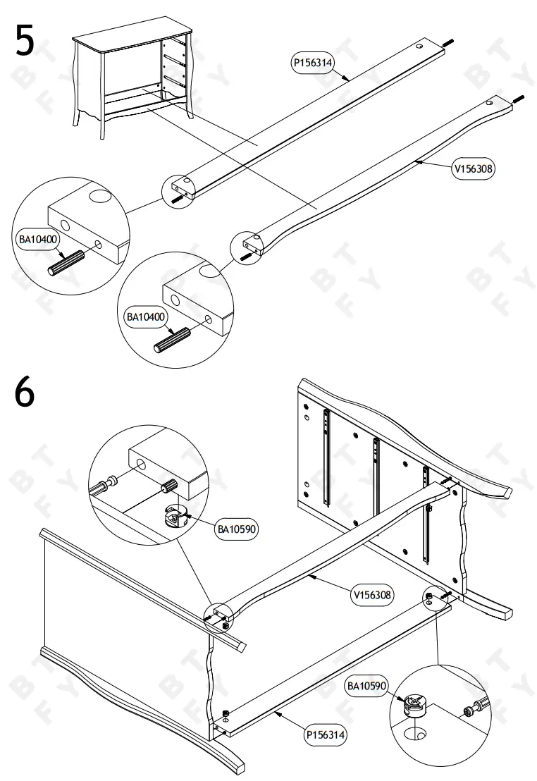 VonHaus 4000004 Grey 3 Drawer Narrow Chest of Drawers - fig 6