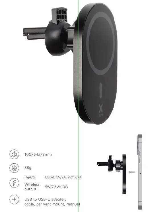 xtorm AU201 Magnetic Wireless Car Charger User Manual - How to use