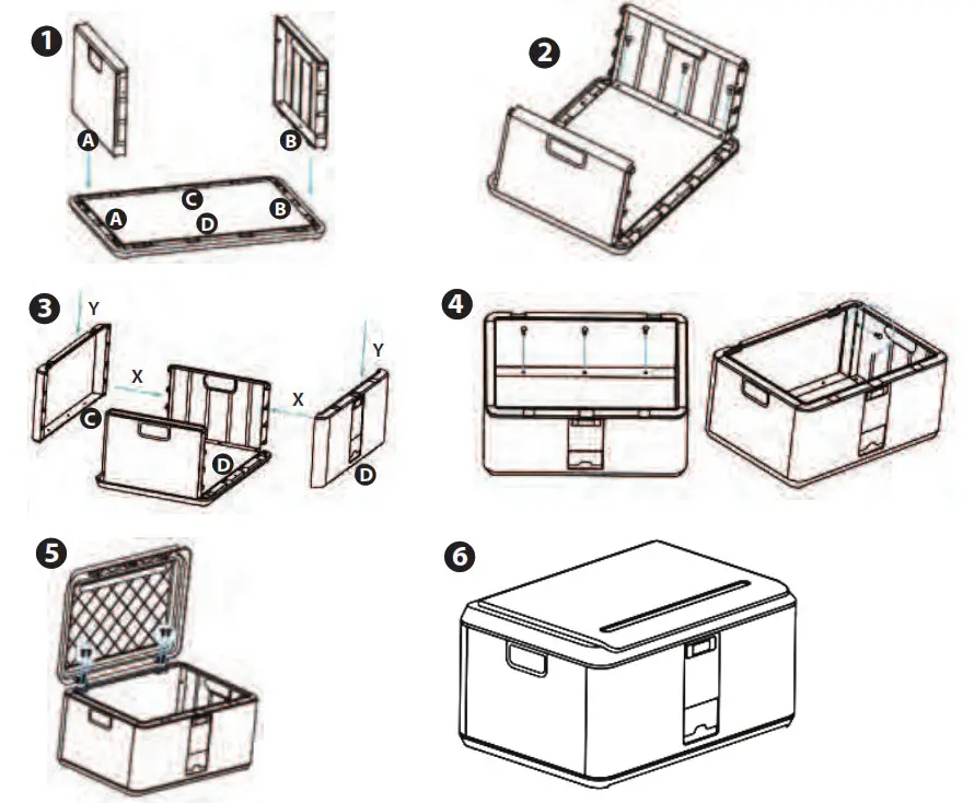 serenelife SLSBIN21 Locking Storage Container Bin - LAYOUT