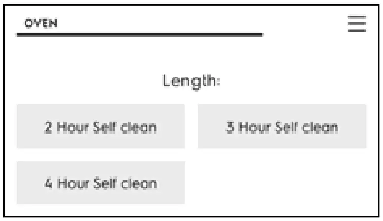 Choose your clean cycle
SELF CLEAN