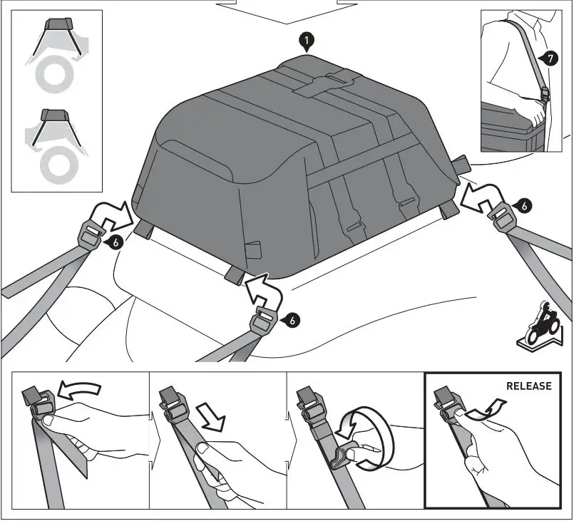 SW-MOTECH BC.SYS.08.518.20000B SysBag 30 Bag System Instruction Manual - Fastening
