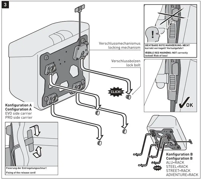 SW-MOTECH BC.SYS.08.518.20000B SysBag 30 Bag System Instruction Manual - Mounting
