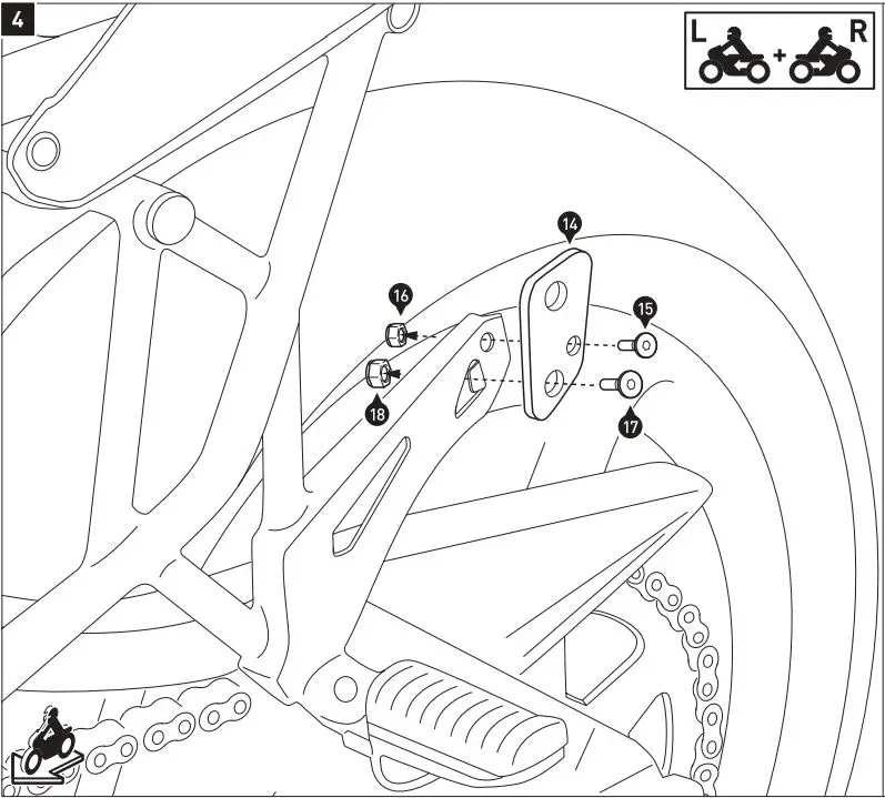 SW-MOTECH BC.SYS.08.518.20000B SysBag 30 Bag System Instruction Manual - Mounting 4