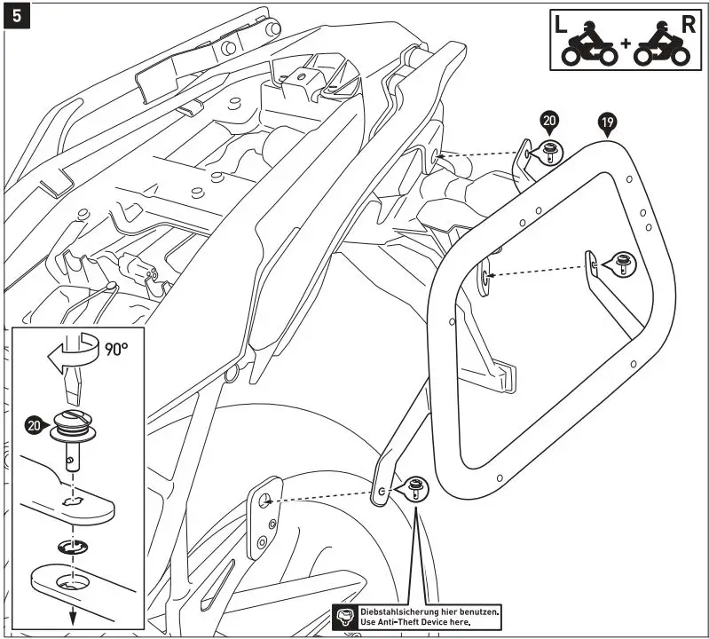 SW-MOTECH BC.SYS.08.518.20000B SysBag 30 Bag System Instruction Manual - Mounting