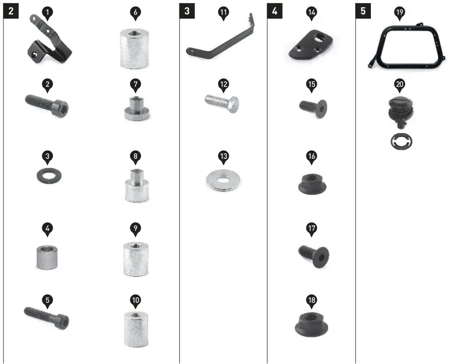 SW-MOTECH BC.SYS.08.518.20000B SysBag 30 Bag System Instruction Manual - Parts List