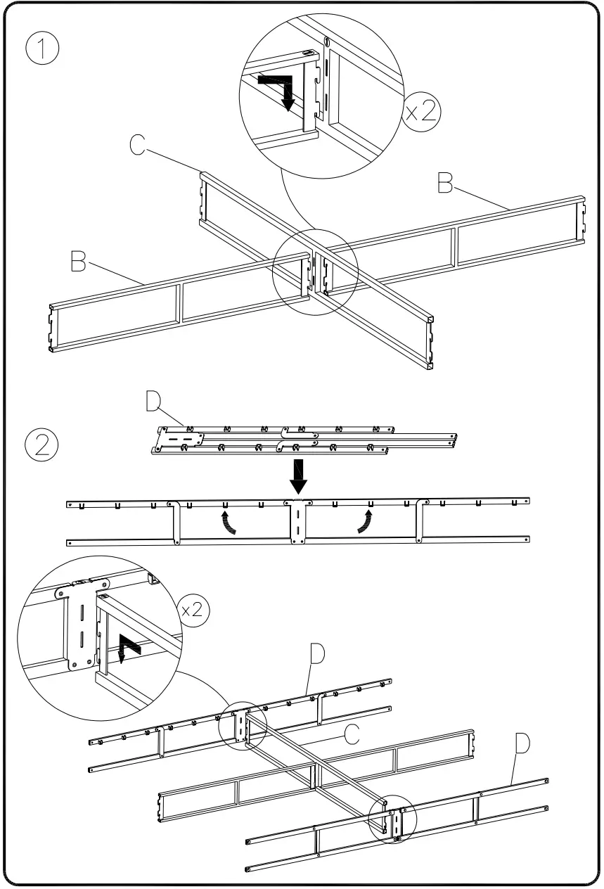ASHLEY M78X22 Sleep Full Low Profile Foundation - 1