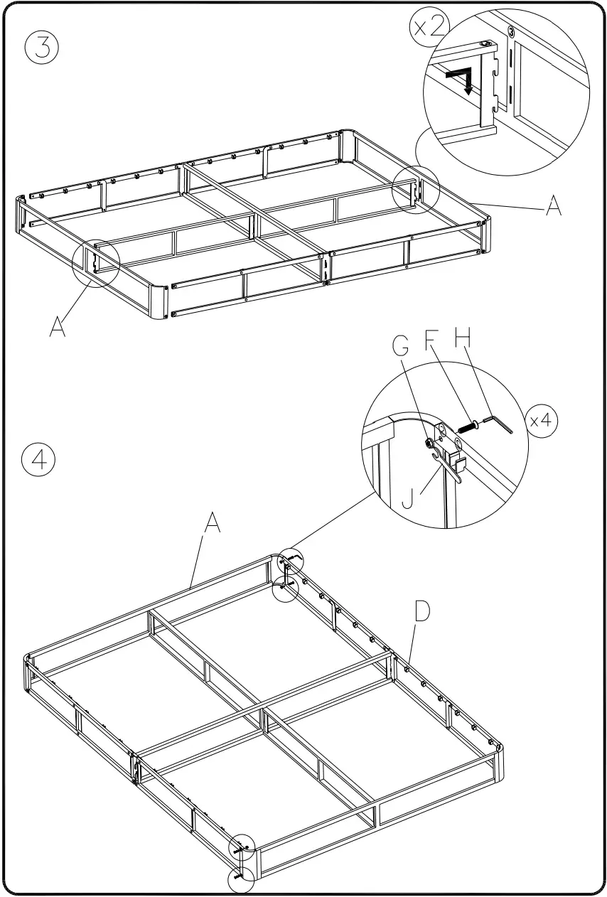 ASHLEY M78X22 Sleep Full Low Profile Foundation - 2