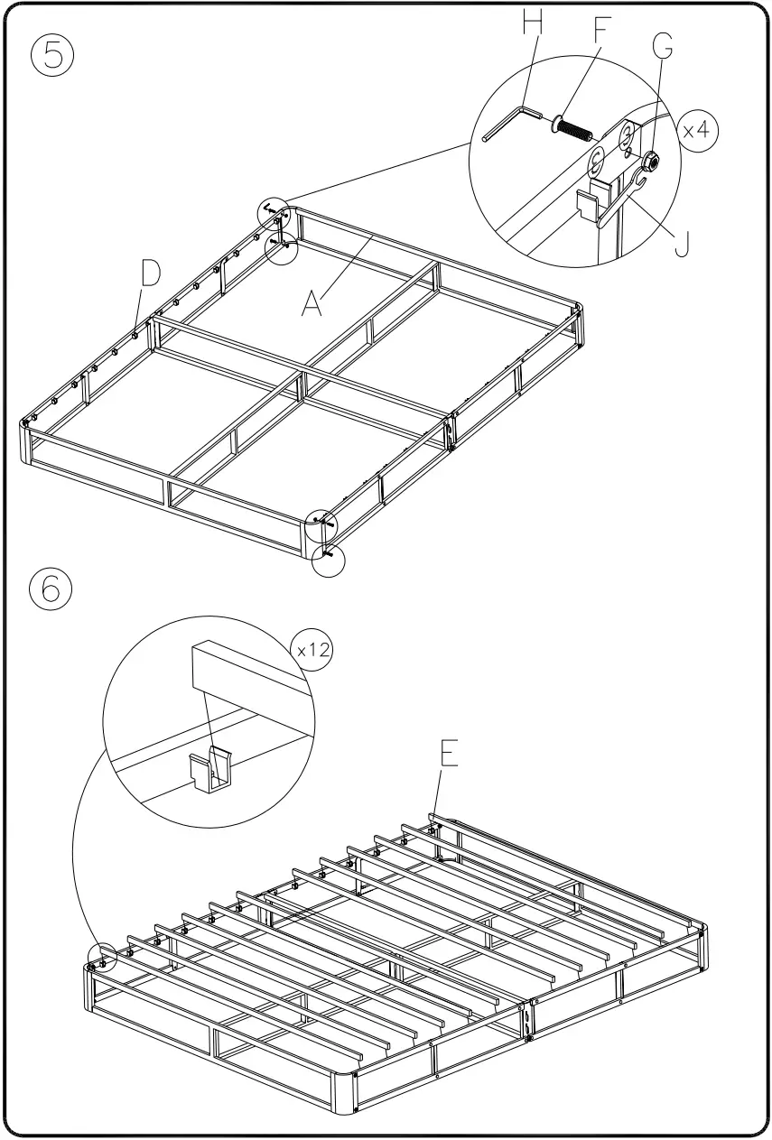 ASHLEY M78X22 Sleep Full Low Profile Foundation - 3
