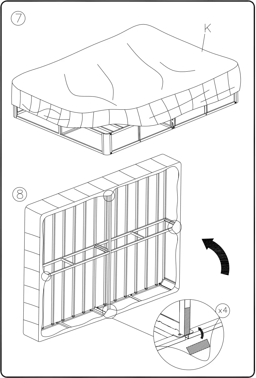 ASHLEY M78X22 Sleep Full Low Profile Foundation - 4