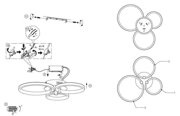 LeuchtenDirekt 995053 JOHANNA Ceiling light LED white - 1