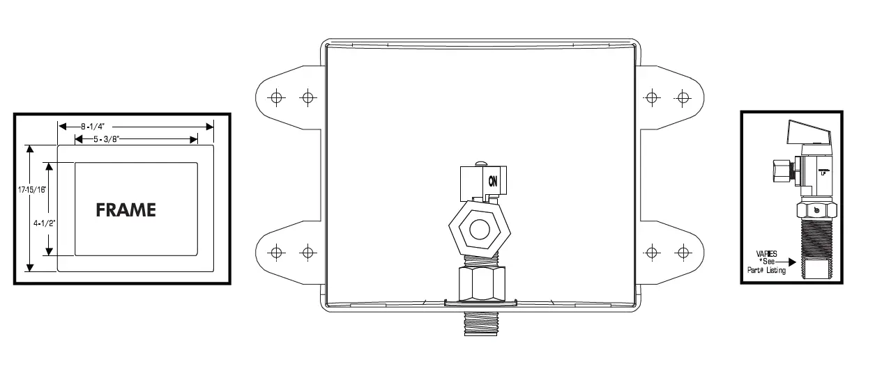 EASTMAN-60232-Quarter-Turn-Ball-Valve-Copper-Sweat-Ice-Maker-Outlet-Box-Instruction-fig-1