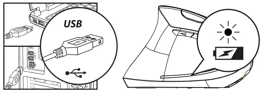 ProtoArc EM13 Bluetooth Wireless Rechargeable Left Handed Vertical Mouse - mouse 2