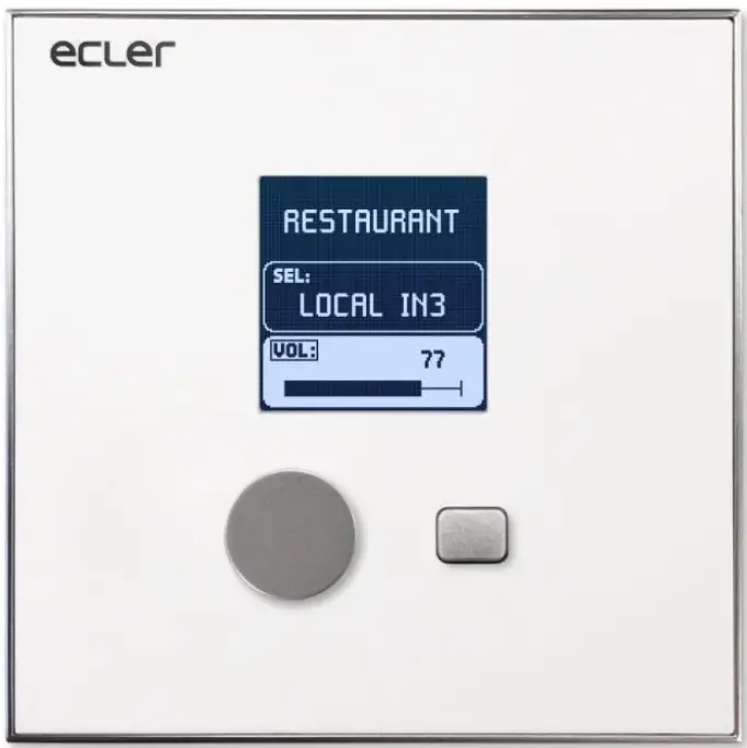ecler eMCONTROL1 Remote Controls and Interfaces Digital Wall Control