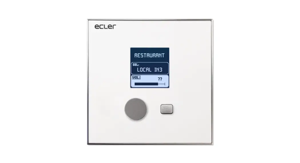 Ecler Emcontrol1 Remote Controls And Interfaces Digital Wall Control User Manual