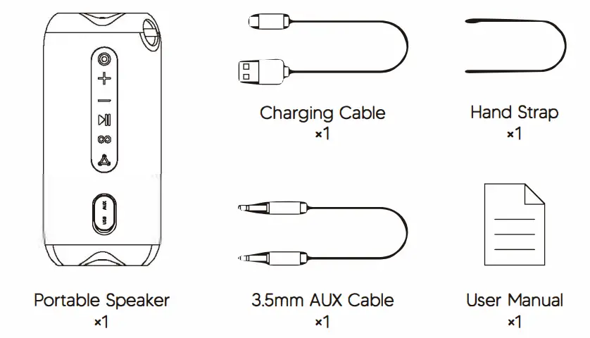XINJI SHARK 51 Bluetooth Speaker - Figure 1