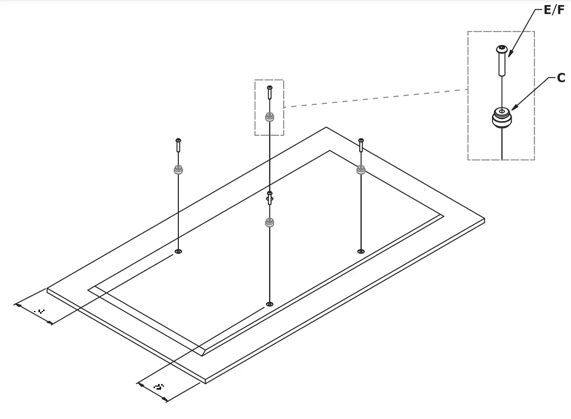 Suspension bolts installation