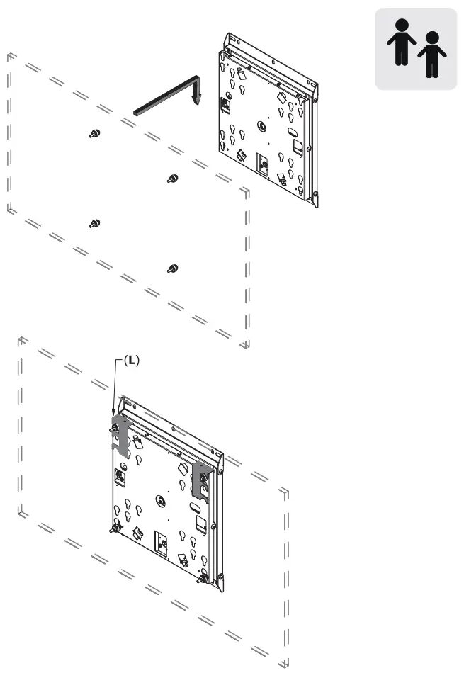Mount and secure the screen