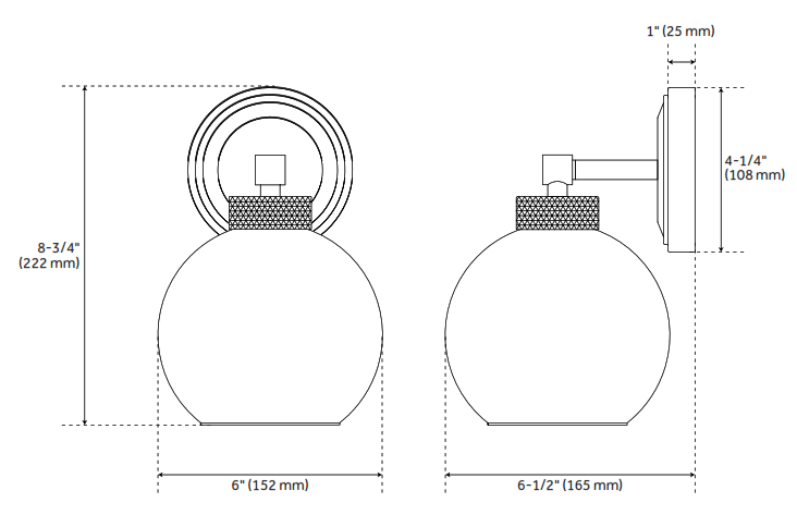 PARK HARBOR 953466 Albury Vanity Sconce Single Light - 1