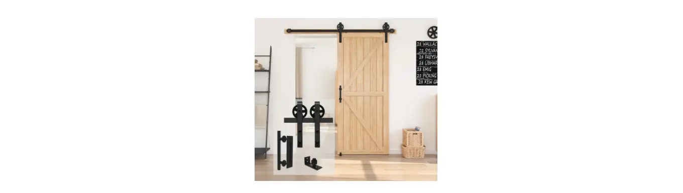 Barn Door Hardware Sdh-sw4-blk-8 Hardware Kit For Sliding Single Wood Door Installation Guide Barn Door Hardware Sdh-sw4-blk-8 Hardware Kit For Sliding Single Wood Door Installation Guide
