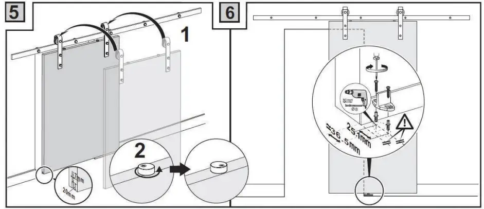 BARN-DOOR-HARDWARE-Hardware-Kit-for-Sliding-Singl- Woo- Door-fig-7