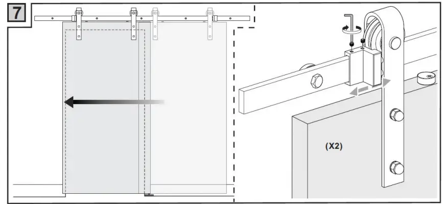 BARN-DOOR-HARDWARE-Hardware-Kit-for-Sliding-Singl- Woo- Door-fig-8