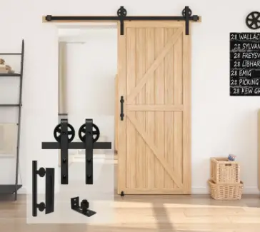 BARN-DOOR-HARDWARE-Hardware-Kit-for-Sliding-Singl- Woo- Door-product