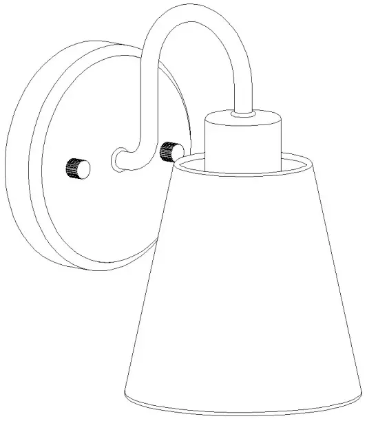 ZEVNI A04771W1 Dolf 8 Inch H Gold and Fabric Shade Wall Sconce Light