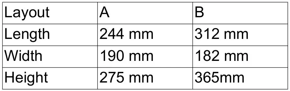 KARCHER B 90 R Bp Pack - Maximum battery dimensions