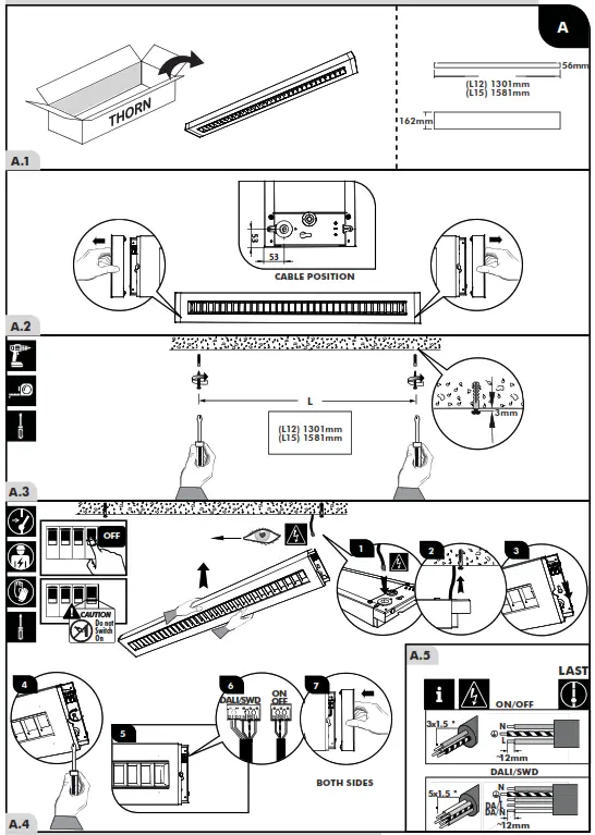 THORN Punch 3 LV Slim Suspended Luminaire - 2